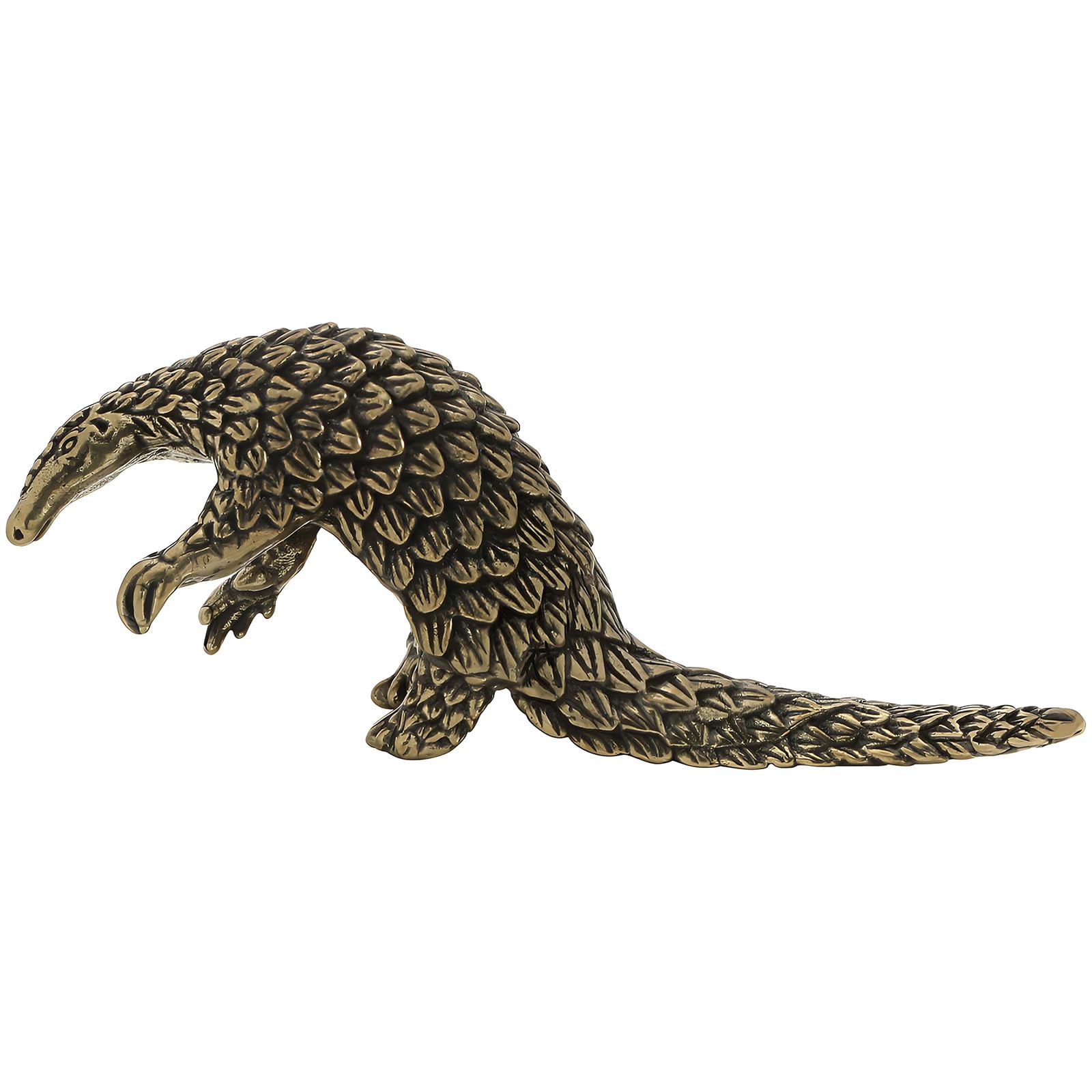 CAZSTYK Brass Pangolin Statues Pangolin Figurines Animal Sculptures Table Centerpieces Ornament for Offices Home Decors Paperweight Ornament