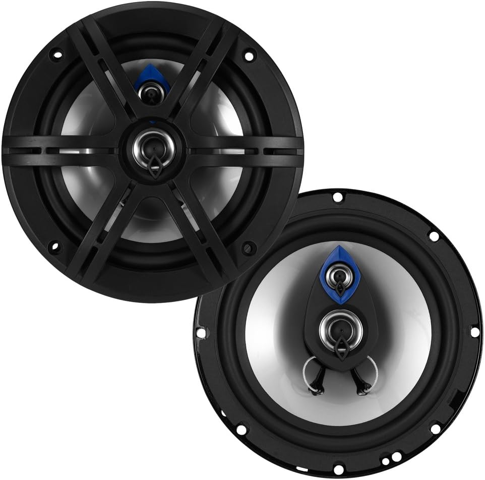 Planet Audio PL63 6.5 Inch Car Speakers - 300 Watts of Power Per Pair, 175 Watts Each, Full Range, 3 Way, Sold in Pairs