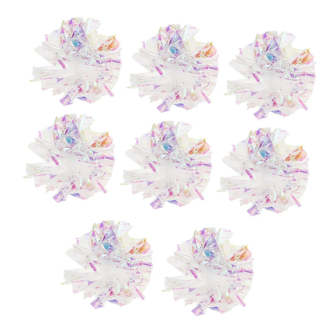 HOLIDYOYO 8pcs Cat Crinkle Balls Lightweight Sound Balls Pet Teasing Random Color for Interactive Play Preventing Scratches Furniture