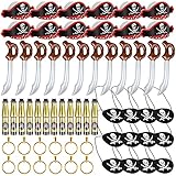 60 Pack Funny Pirate Party Set Pirate Theme Party Supplies Pirate Dress-up Props Include Pirate...