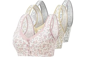 3 Pack Everyday Sleep Bras for Women - Comfort Bralette with Removable...