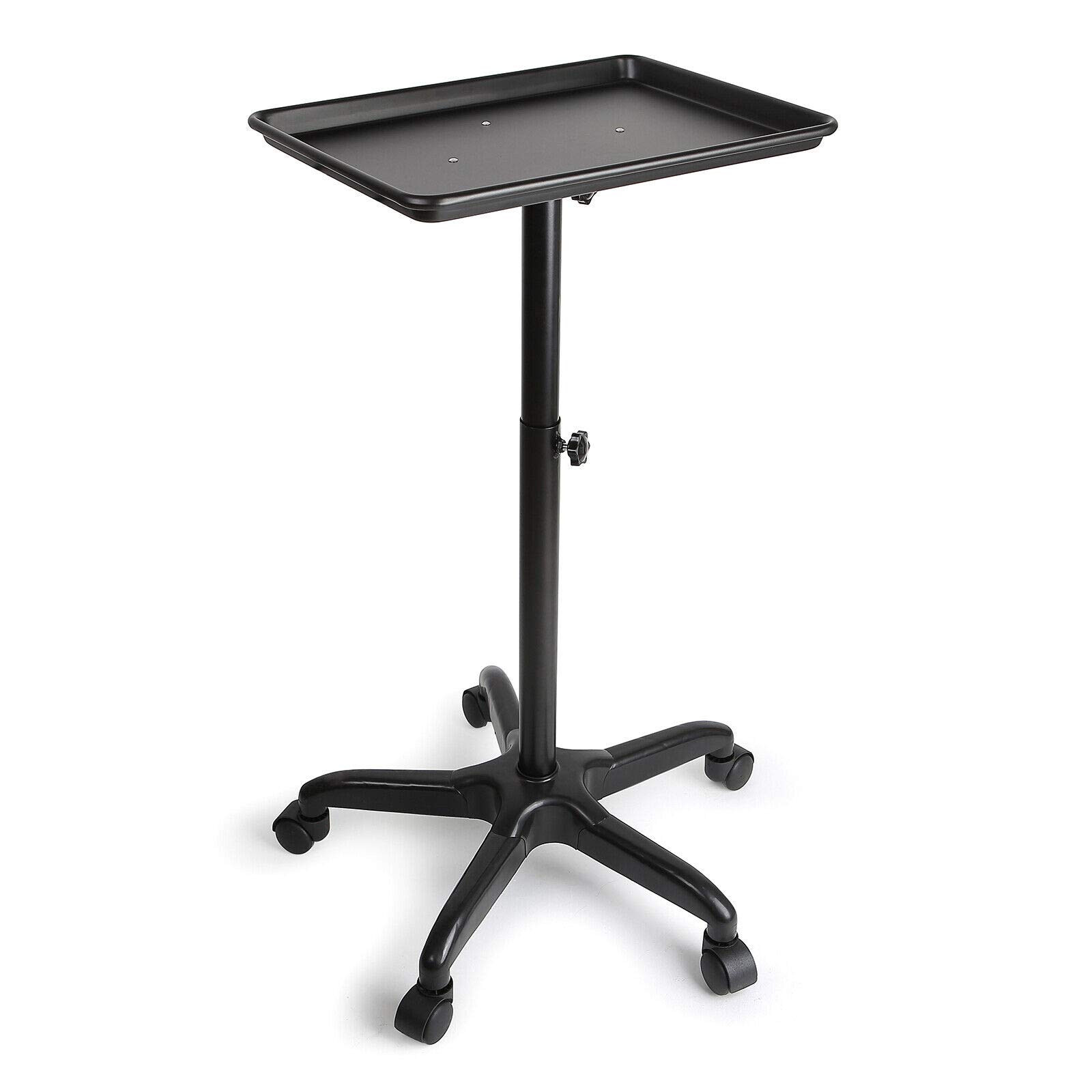 Salon trolley Friseurwagen, Höhenverstellbar Friseur Arbeitswagen, Friseurwagen Arbeitswagen Regal Tray Rollwagen für Friseur Kosmetikerin Beauty Salon Schwarz