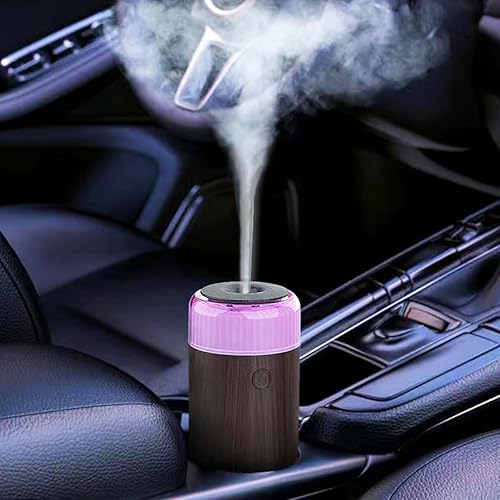 Difusor de auto mejorado, difusor humidificador de aromaterapia de aceite esencial recargable por USB de 3.0 fl oz (batería incorporada de grano de