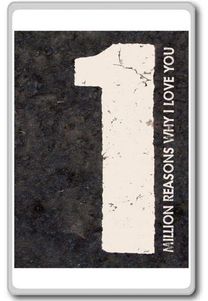 One Million Reasons Why I Love You (Beige) - Motivational Quotes Fridge Magnet