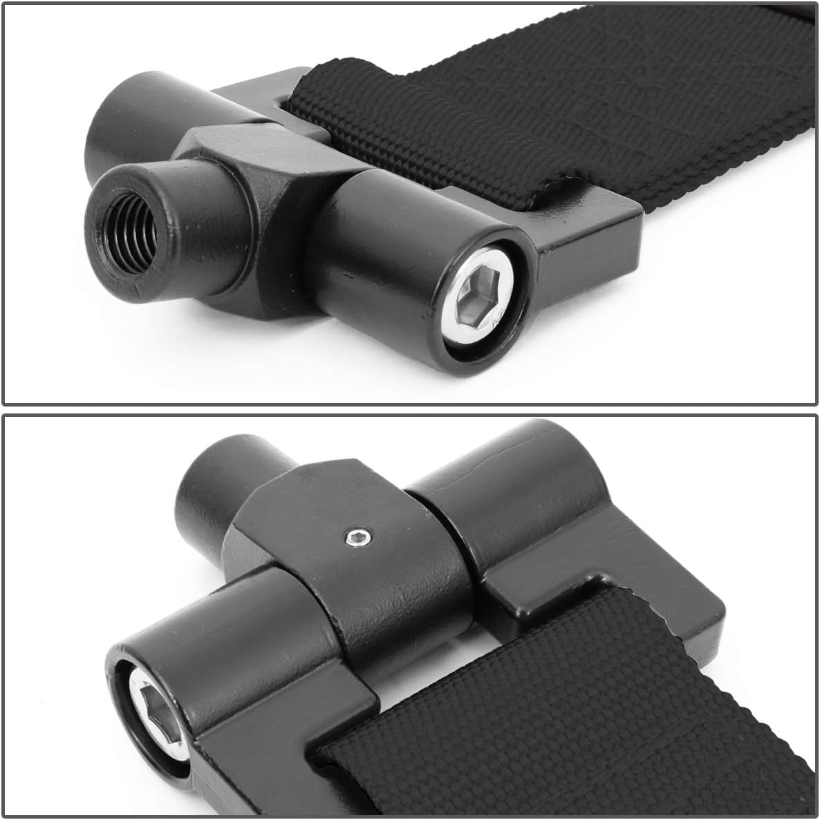 TOW-A4BK Front Bumper Nylon Tow Hook Strap Belt Compatible with Audi A5 S5 A4 S40 8-19 /A3 S3 15-19