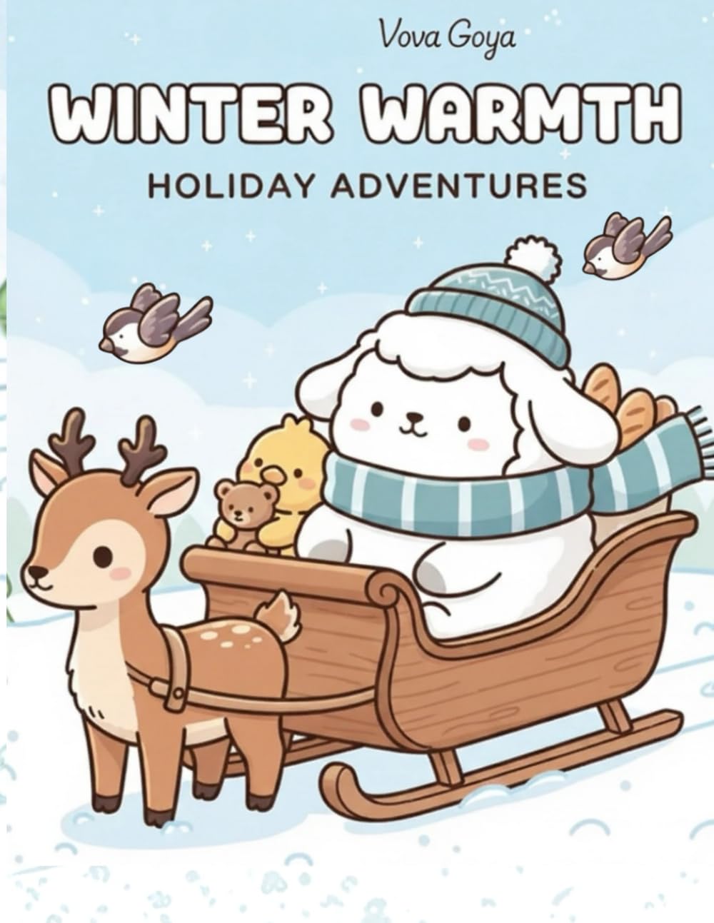 Winter Warmth. Holiday Adventure: Cute Animals Colouring Book For All Ages