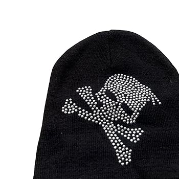 paster studio ビーニー エクステ 白 y2k スタッズ 平成 paster studio