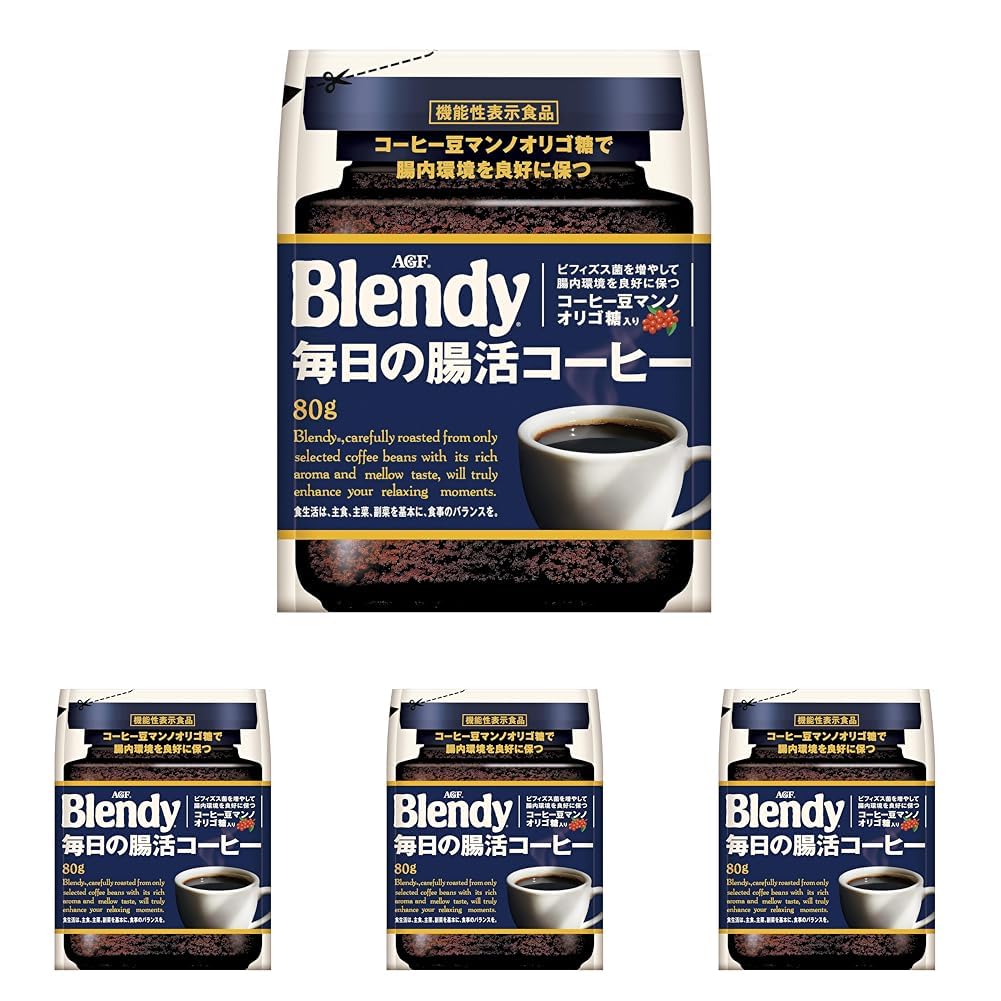 Blendy 毎日の腸活コーヒー 80g Amazon.co.jp: AGF ブレンディ 毎日の腸活コーヒー袋 80g