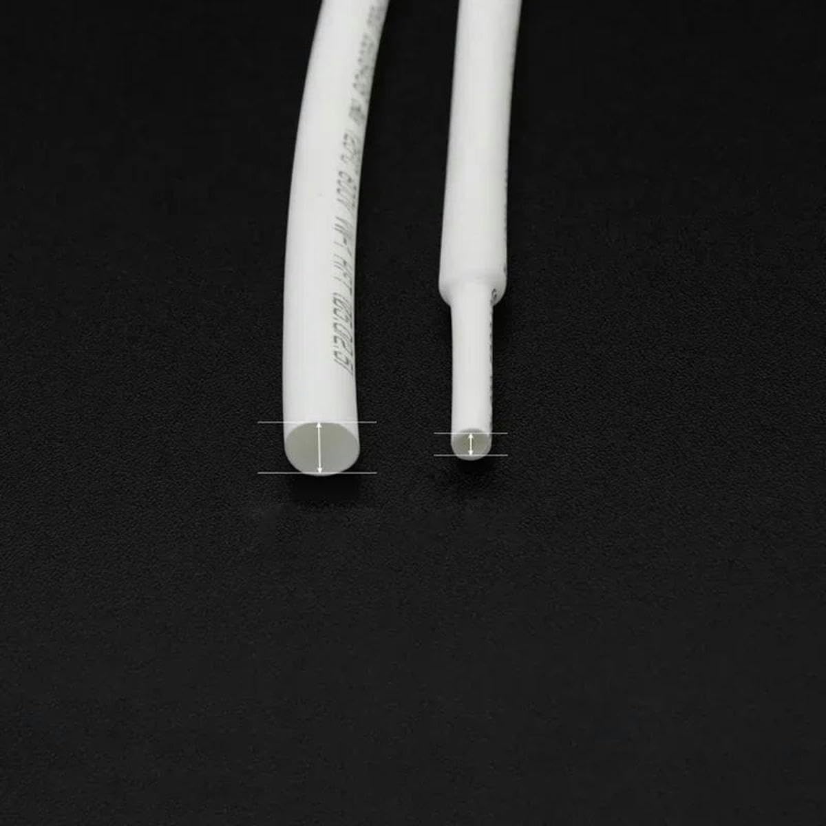 1/5/10M 2:1 Tubo termorestringente Dia1 2 3 4 5 6 7 8 9 10 12 14 16 20 25 30 40 50 60 70 80mm Guaina per cavi termici isolata-Bianco-Dia 40mm-10 metri