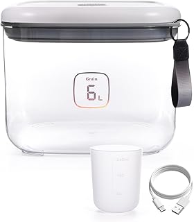 【獣医師監修】 ペットフード 真空保存容器 ペットフードストッカー 電動 自動真空 ドッグフード 保存容器 「鮮度を保ち酸化を防止！お手入れもしやすい設計」 (6L)