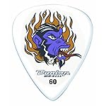 JIM DUNLOP Blackline Original Alan Forbes Plectrum Pack of 36 Flame Ape, White, 0.73 mm