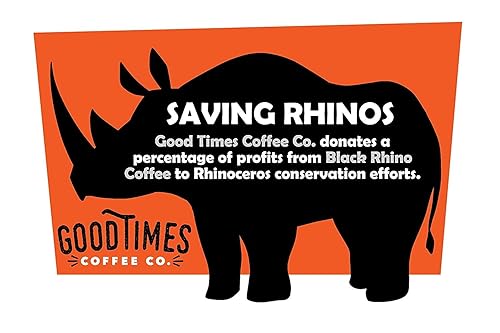 Miniatura 6 de Black Rhino Arabica Coffee Espresso tostado oscuro, molido medio, artesano de lotes pequeños, 12 onzas (paquete de 1)