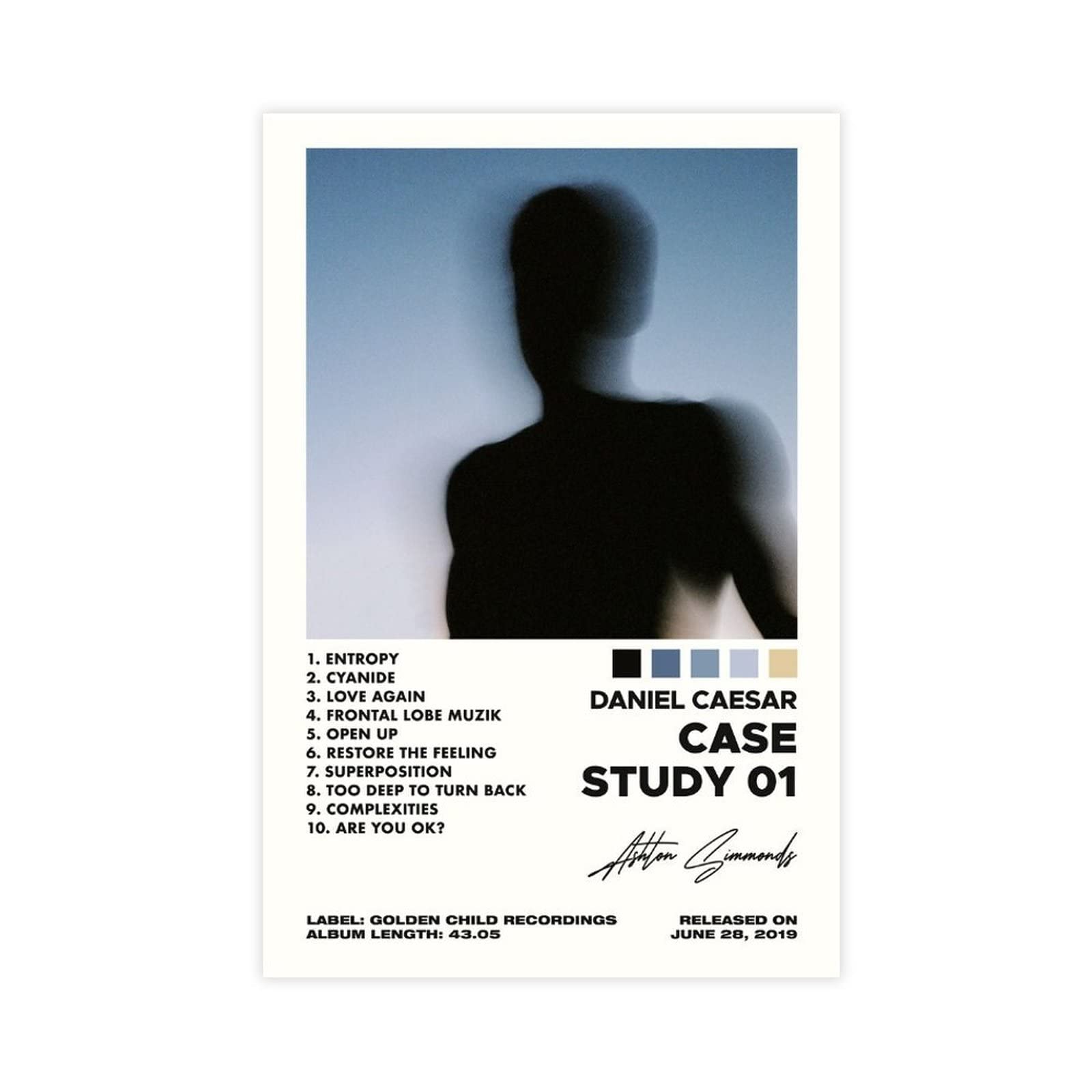 Case Study 01 Poster - Daniel Caesar Limited Poster Canvas Poster Bedroom Decor Sports Landscape Office Room Decor Gift Unframe-style 12x18inch(30x45cm)