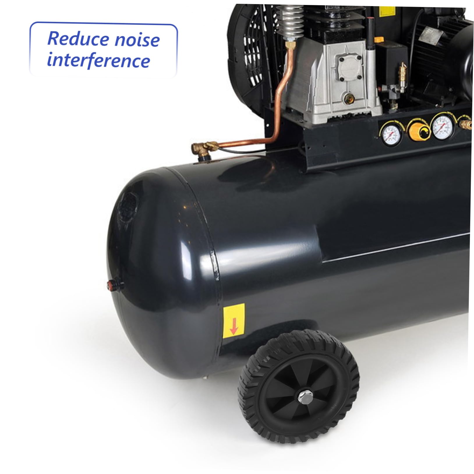 Ruote in Gomma Nere per Compressore D'aria, 2 Pezzi