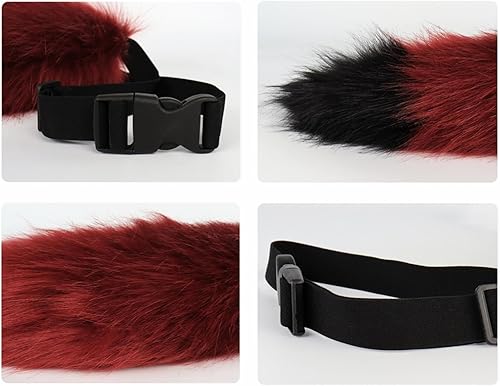 Miniatura 2 de Cola de zorro de 25.6 in (25.6 pulgadas) lobo gato cola larga de felpa suave y esponjosa, accesorios de fiesta de juegos de rol de Halloween