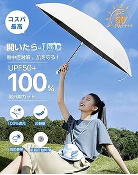 バーバリ晴雨兼用日傘（UVカット） 超軽量 遮光 100%UVカット 等身大折りたたみ日傘(5年保証