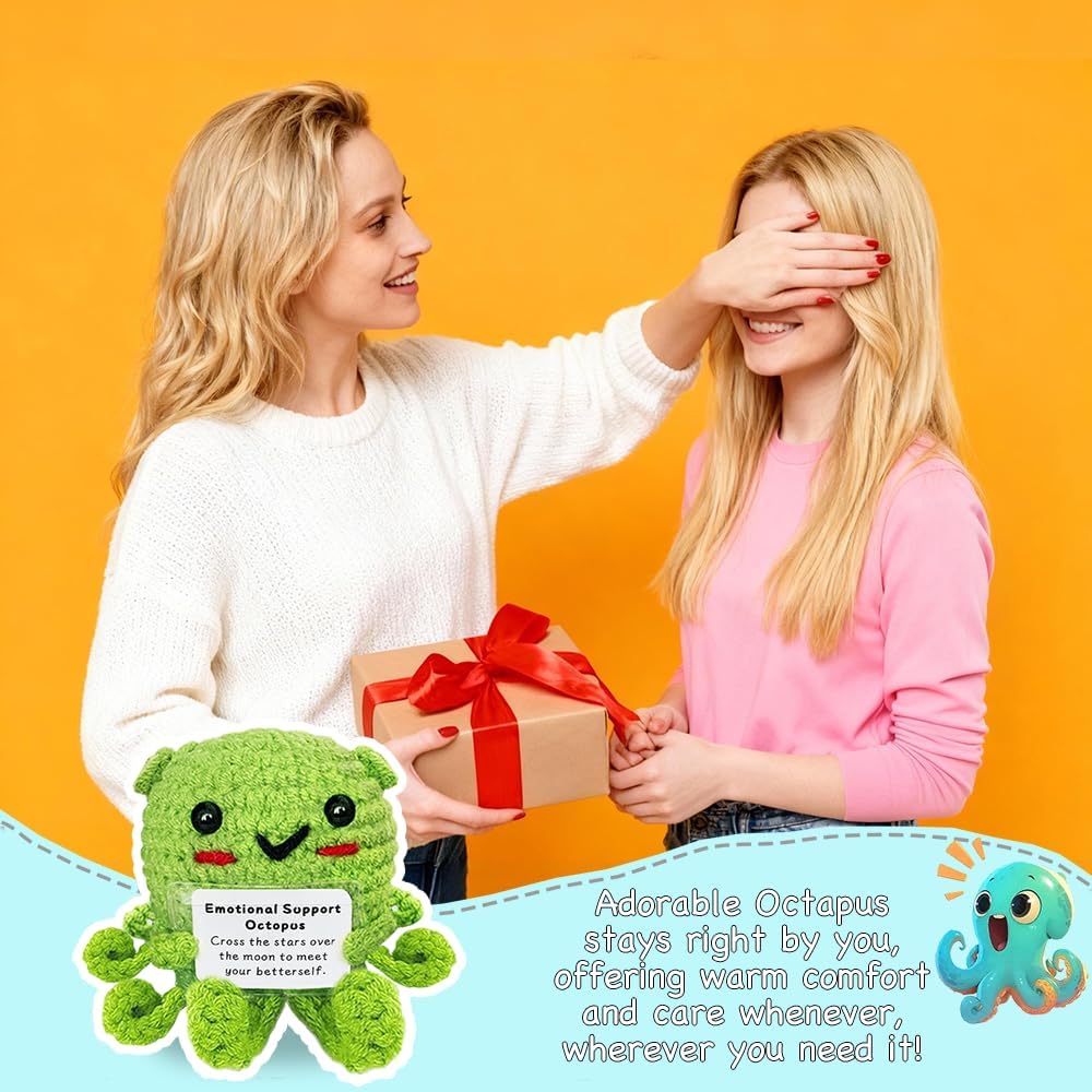 Crochet Positive Animals, Crocheted Stuffed Animal, Emotional Support Crochet Animals Alreadymade Mini, Emotional Support Shark, Duck, Graduation Gift, Employee Appreciation Gifts Bulk - Image 4