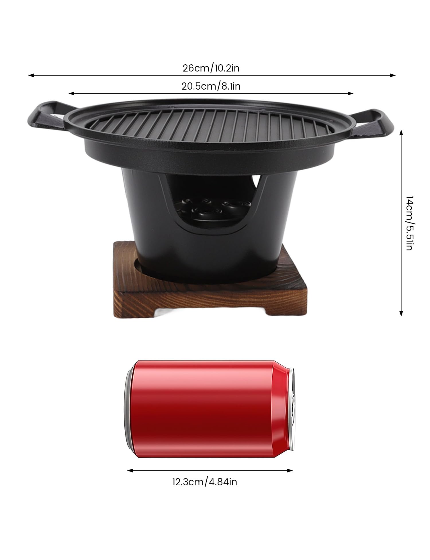 Tissting Barbecue Charbon de Bois, Barbecue Table Sans Fumée Barbecue Table