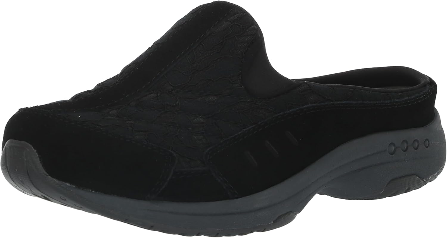 Easy Spirit Women's Traveltime544 Mule, Black Lace 001, 9