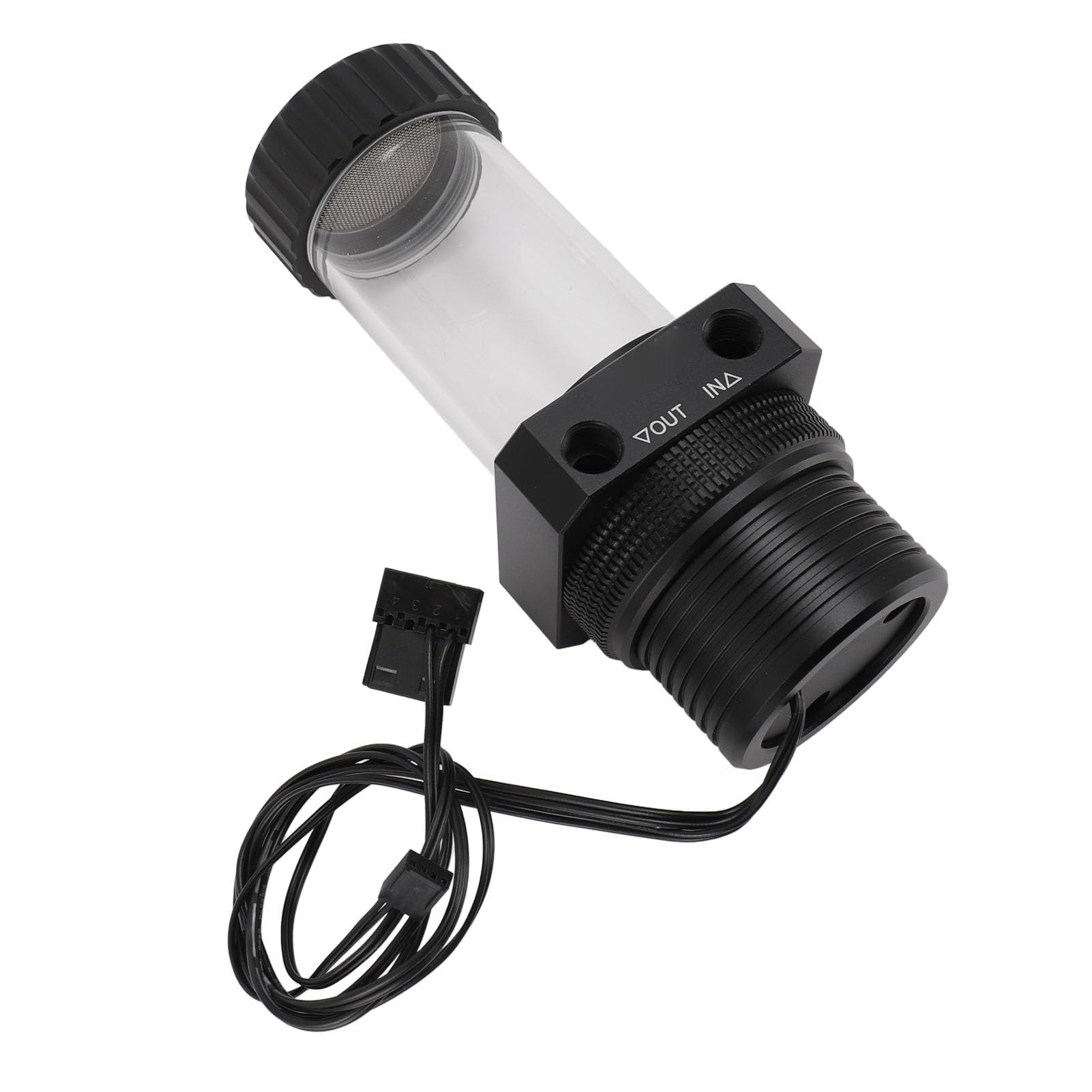 SIXRUN Pompa Wodna do Chłodzenia PC, Zbiornik, 1100 L/h, wysokość (BLACK)