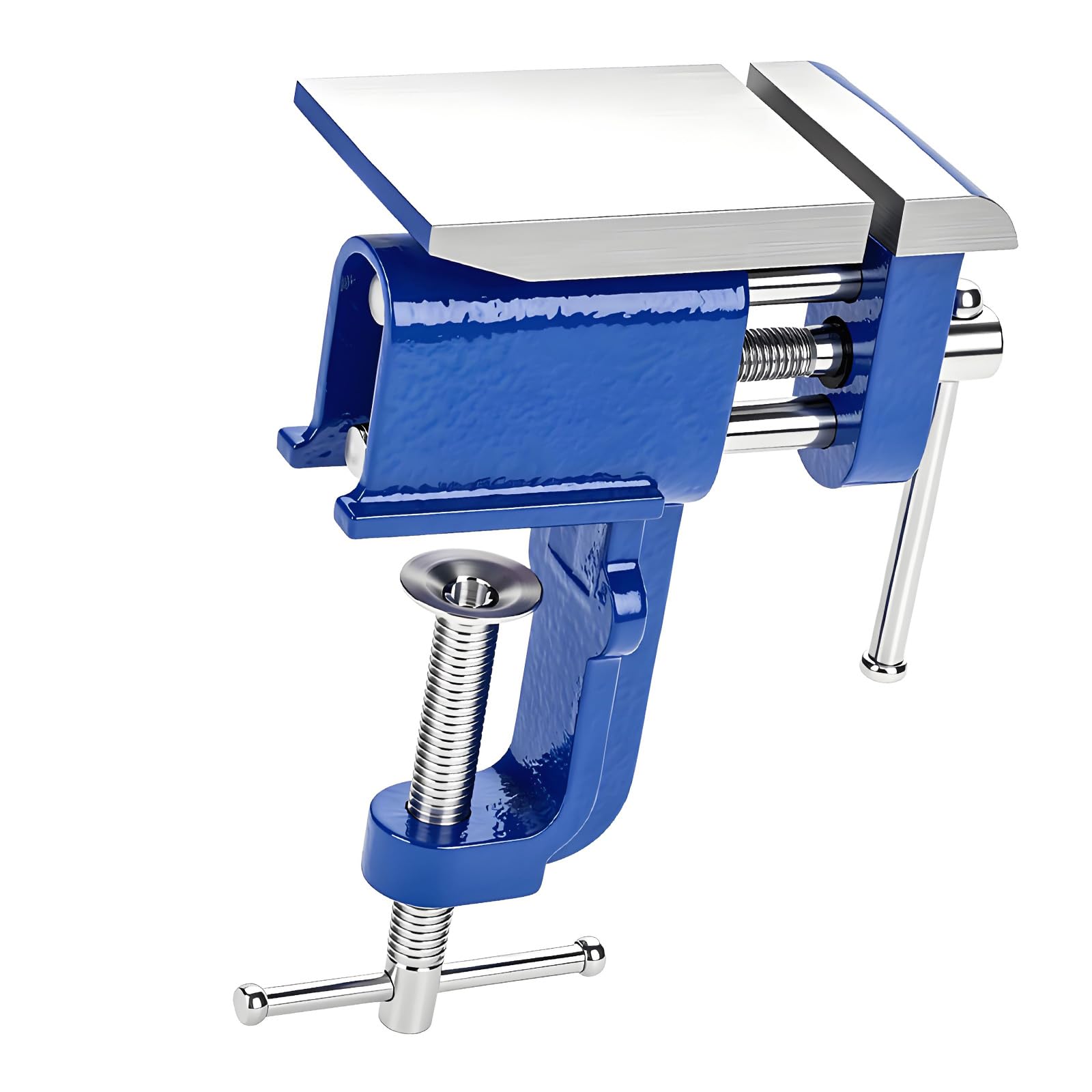 Robust Double Track Bench Vise with Reinforced Construction Woodworking Vise for Demanding Industrial and Home Use Heavy Duty Wrought Iron