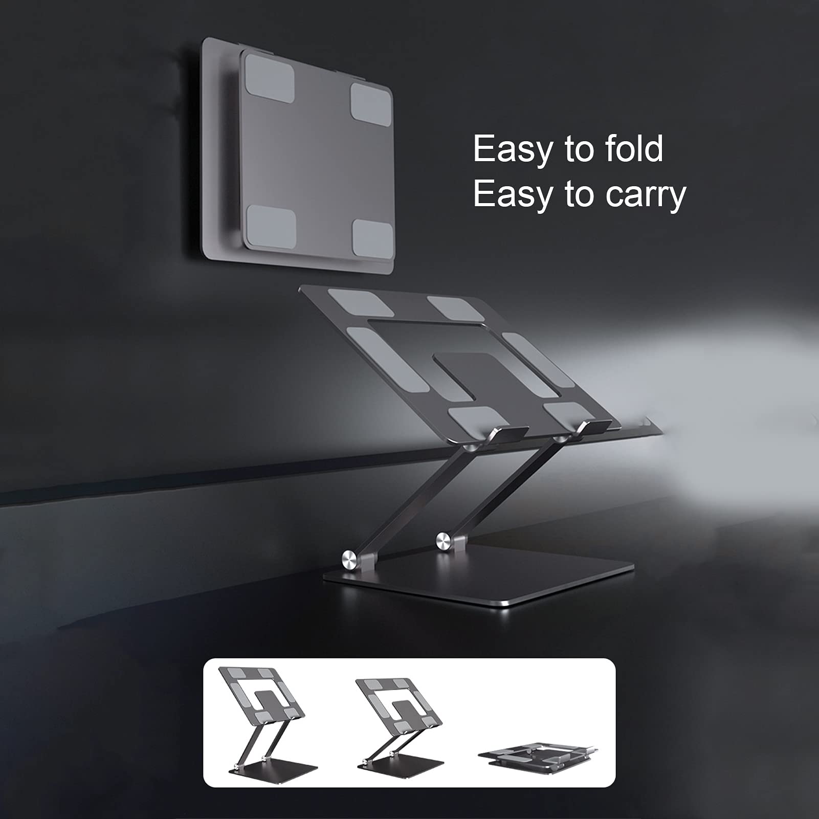 Supporto per Laptop Riser Ergonomico in Lega di Alluminio per Supporto di Raffreddamento per Home Office per Laptop Fino a 18 Pollici