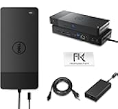 Dell WD22TB4 Docking Station, Performance Dock WD22TB4, 180W Adapter + 130W Power Delivery, Support Dual/Triple Monitor & 4K Displays, with Fkafusion Tech HDMI and DP Cable, New - 3 Year Warranty