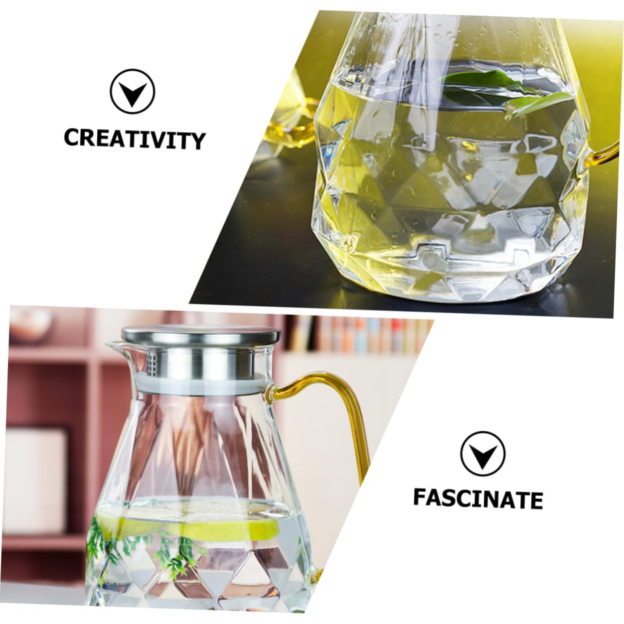 Jarra de Grande con Tapa de Acero Inoxidable Jarra para Agua Fría y Té Helado con Asa Ergonómica y Antigoteo para Bebidas Frías y Calientes el Hogar
