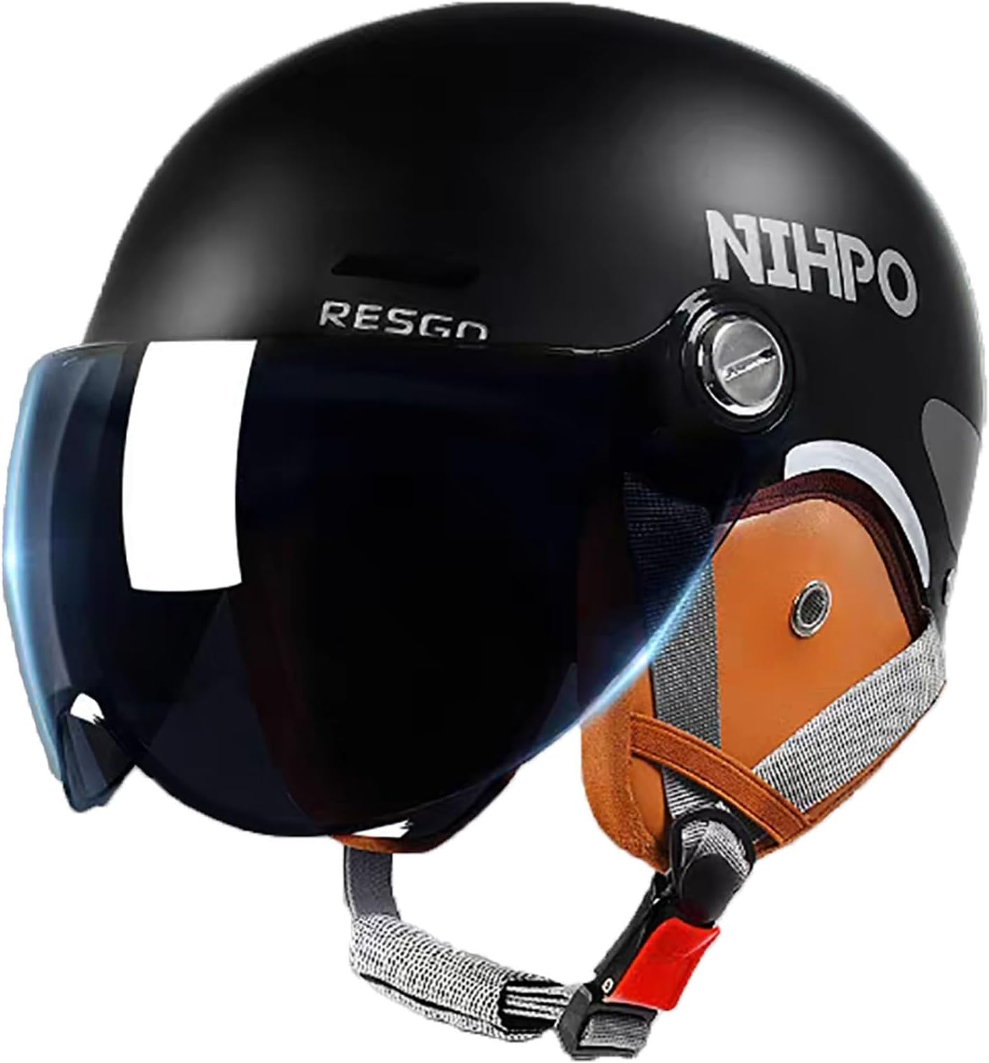 Light Motorcycle Helmets, Universal for All Seasons, Electric Motorcycle Helmets with Visors, DOT/ECE Certified Adult Men and Women Scooter Helmets, Motorcycle Half Helmets