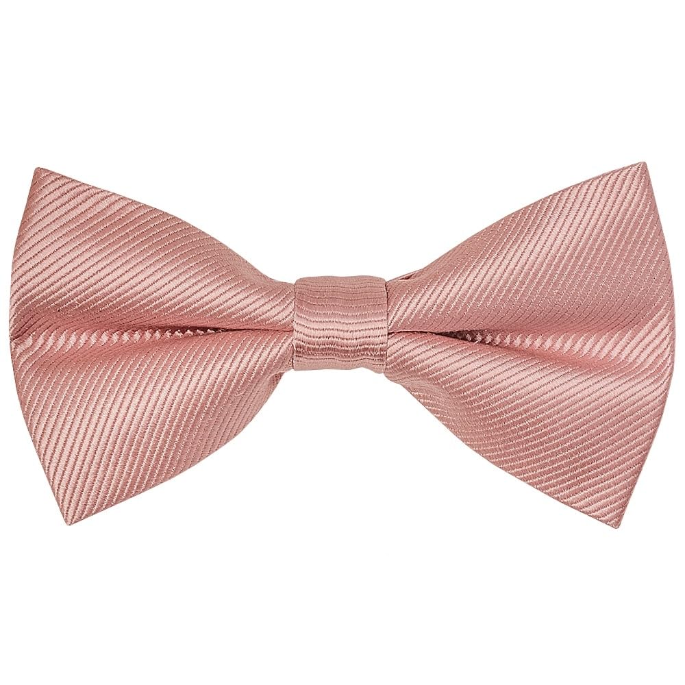 Ties R Us Boys Rose Gold & Dusty Pink Pre Tied Dusty Rose Twill Silk Bow Tie Age 4-7