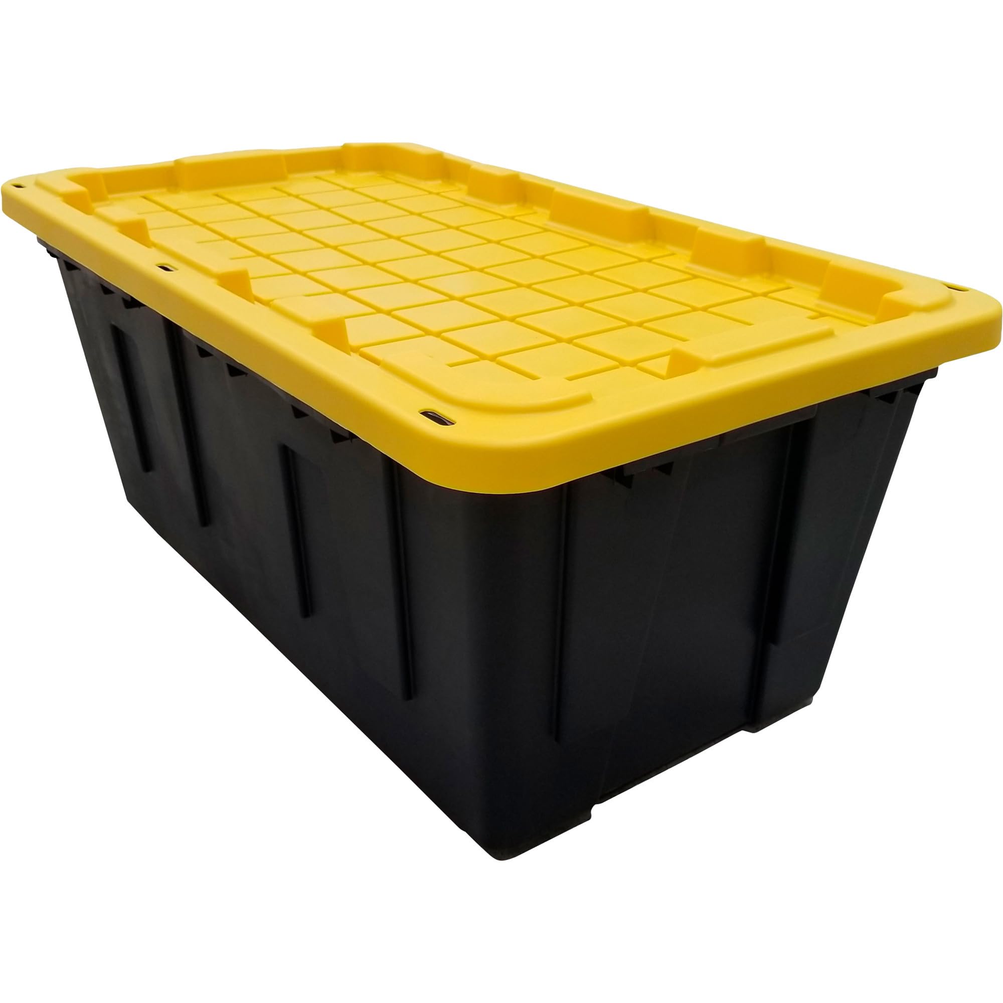 Centrex 40GTBXLTCB Tough Box Black 40 Gallon Tote with Yellow Lid