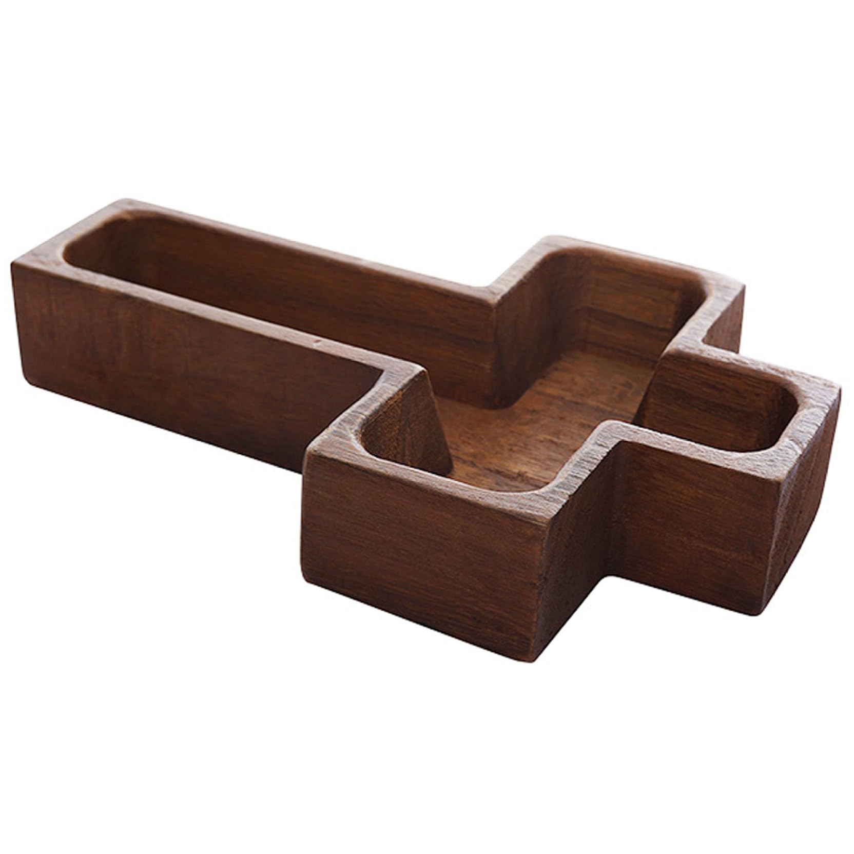 Plateau service rustique en bois noble pour charcuterie fine