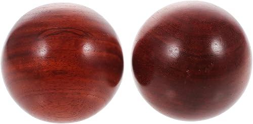 STOBOK Baoding - Bolas de entrenamiento de mano de madera bolas de masaje chinas para aliviar el estrés ejercicio de mano bolas de masaje