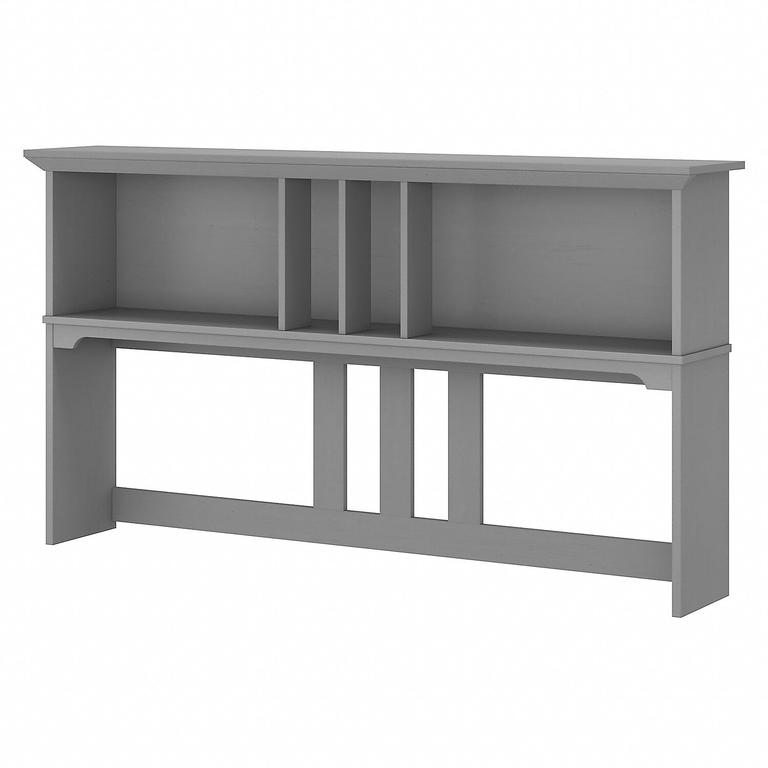 Bush Home Salinas 60W Hutch for L Shaped Desk in Cape Cod Gray