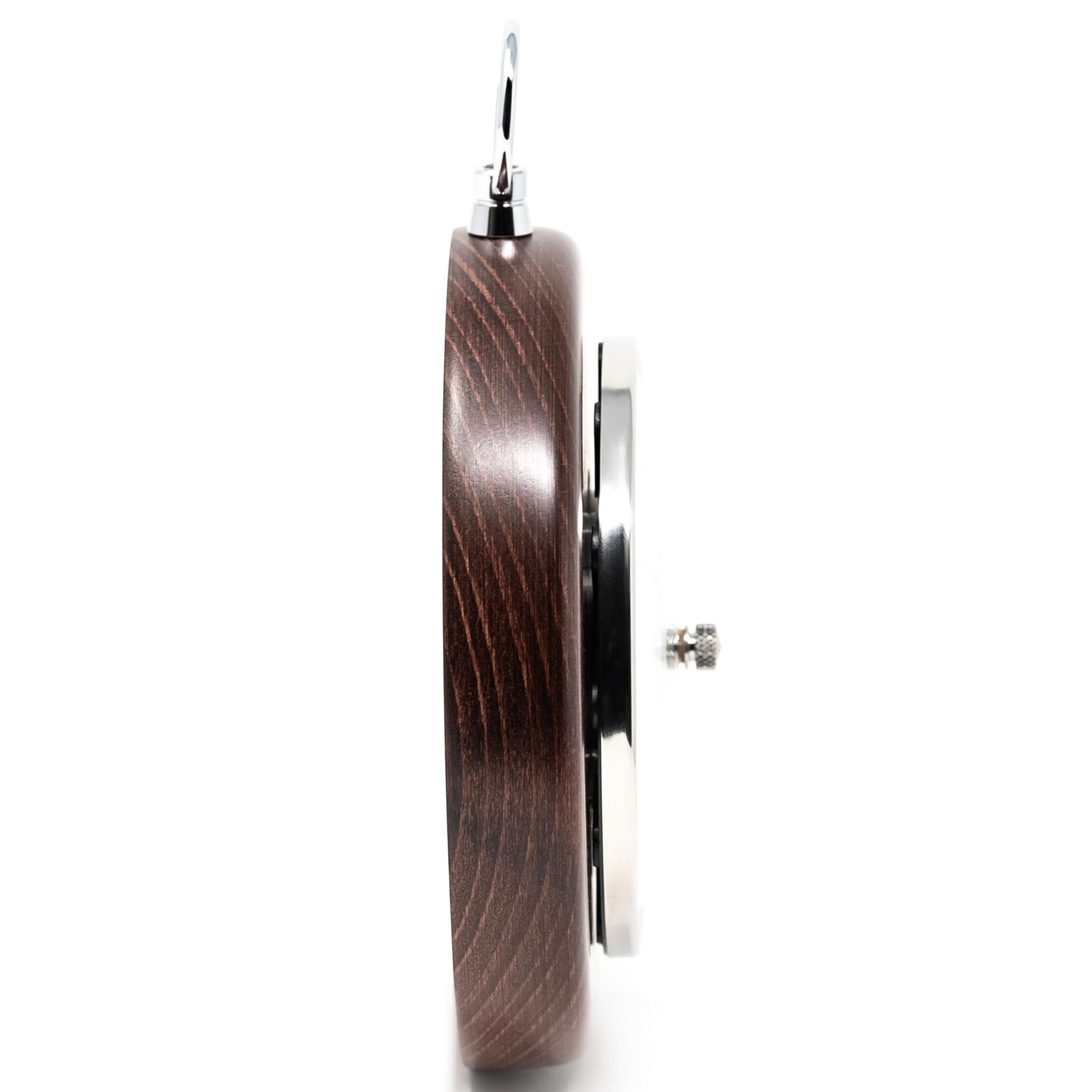Fischer 1366RS-22 Barómetro - Medidor de presión de 140 mm con carcasa de madera teñida, color caoba - Fabricado en Alemania