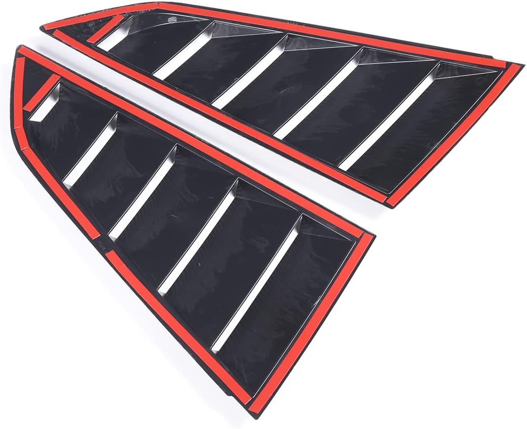 Car Rear Side Quarter Window Louver Cover Trim Pair Compatible for 2014 2015 2016 2017 2018 2019 Chevrolet Corvette C7, Side Window Louvers Air Vent Shades Cover Trim Accessories (Carbon Fiber)