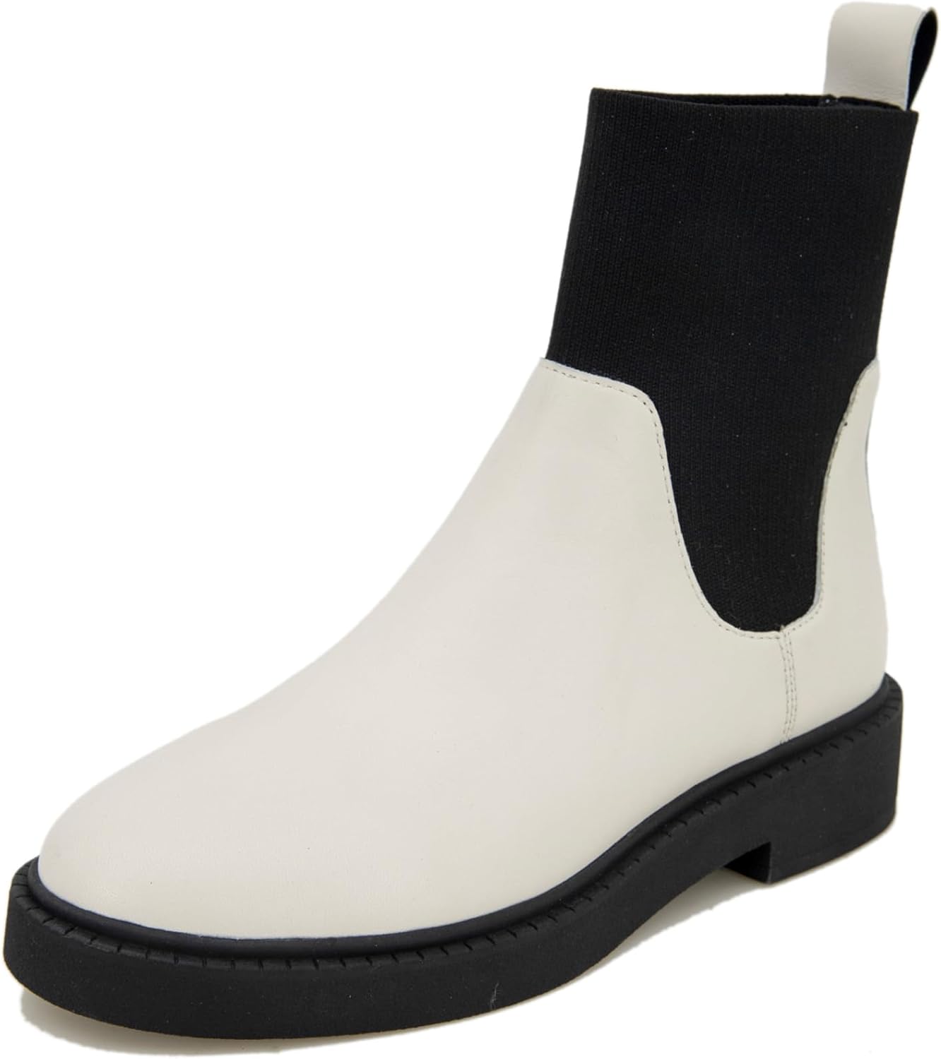 Andre Assous Violet Chelsea Bootie, Ivory/black, size 10