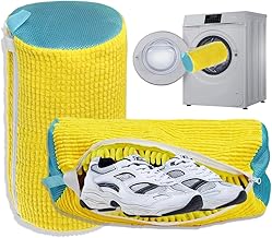 Reusable Shoe Washing Machine Bag for Washer & Dryer | Fits All Shoe Sizes | Deep Cleaning Laundry Shoe Bag with Invisible Zipper | Washable Organizer for Sneakers, Running Shoes, Socks & Toys