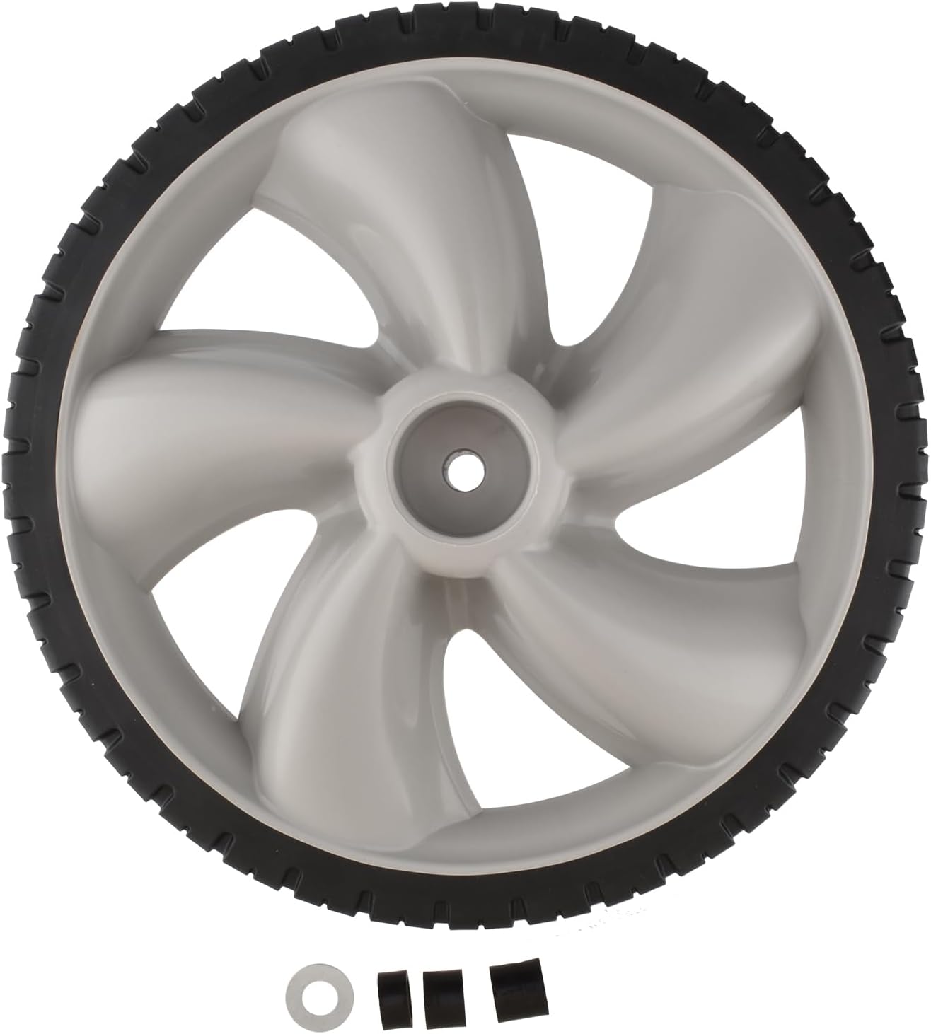 2 pieces 12-inch Plastic Wheel 490-324-0002 for Craftsman for Poulan for Brute for Honda for Husqvarna for Yard Machines for Walk-Behind Lawn Mower