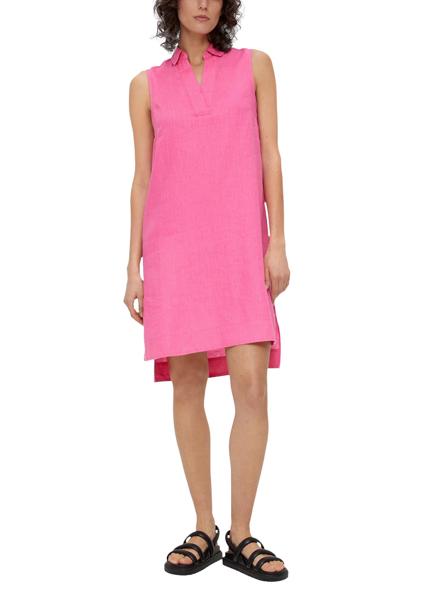 s.Oliver Linen Blouse Dress, Pink 4426, 16