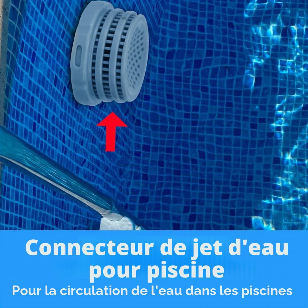 Pipihome Kit de pièces de Rechange d'entrée et de Sortie d'eau de Piscine Hors, Pièce de Rechange pour Accessoires de Piscine Intex/Coleman(1 Set)