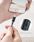 Anker USB Câble A à Lightning(3.3FT, 1Pack), Nylon certifié MFi USB sur le cordon Lightning pour iPhone 14/13/12/11 Pro/11/XS MAX/XR/8/7/6s Plus Câble (noir)