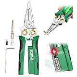 LAOA 8 in 1 Wire Stripper with Voltage Tester,Wire Strippers Electricity Measurement Function for Cutting and Pulling Wires,Cable Scissors for Scraping and Pressing Wires with Voltage Test (8-in-1)