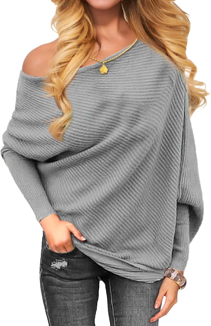 Othyroce Women's Off The Shoulder Sweater Pullover Sweaters Fashion Sweatshirts for Women