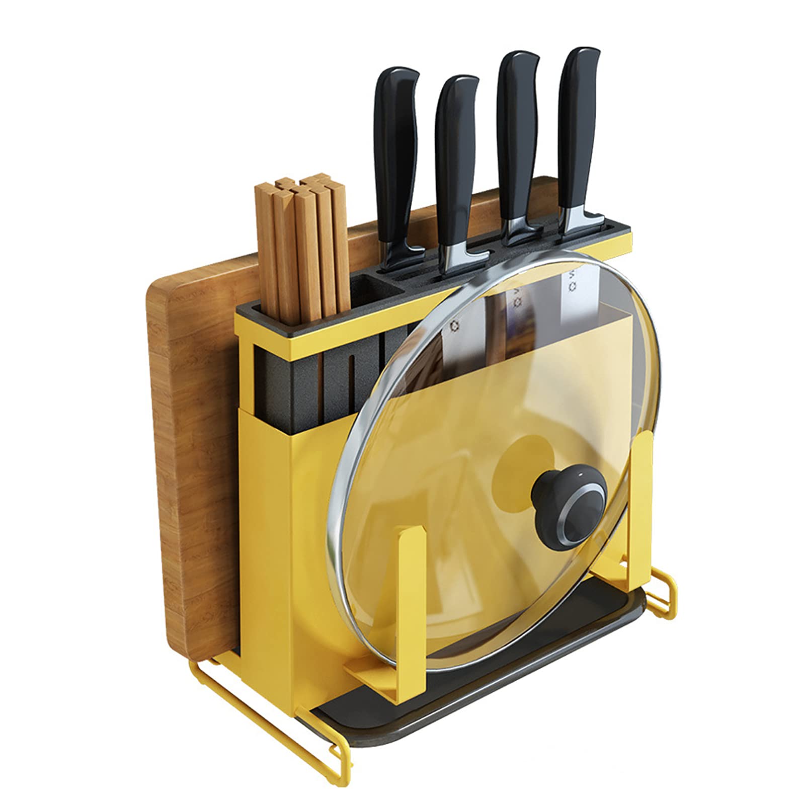 Soporte de cuchillos de pared de acero inoxidable 304 para organizar la encimera