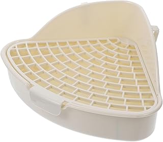 Mipcase Caixa De Areia De Coelho Para Gaiola Caixa De Banheiro De Canto De Coelho Caixa De Areia De Plástico Para Cobaia Caixa De Areia De Coelho Para Cobaia Chinchila Hamster Pequenos