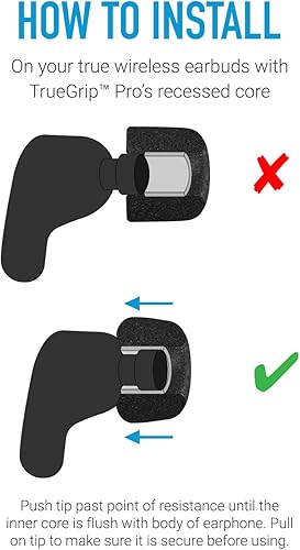 Miniatura 6 de Comply TWR-200-B  Puntas de repuesto de espuma viscoelástica para Bang & Olufsen EX, Beats Solo Buds, Devialet Gemini y más  Máxima comodidad,