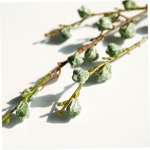 Miniatura 8 de ARTIBETTER Decoración de frutas, planta artificial, árbol de eucalipto sintético, tallos de algodón falso, eucalipto artificial, tallos de