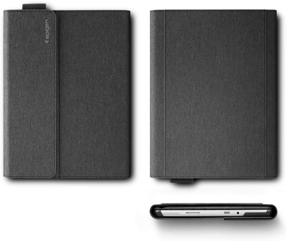 Crеаtіvе Prоduсt Spigen Stand Folio Designed for Microsoft Surface Go 3 Case (2021) / Surface Go 2 Case (2020) / Surface Go Case (2018) with Pen Holder - Charcoal Gray