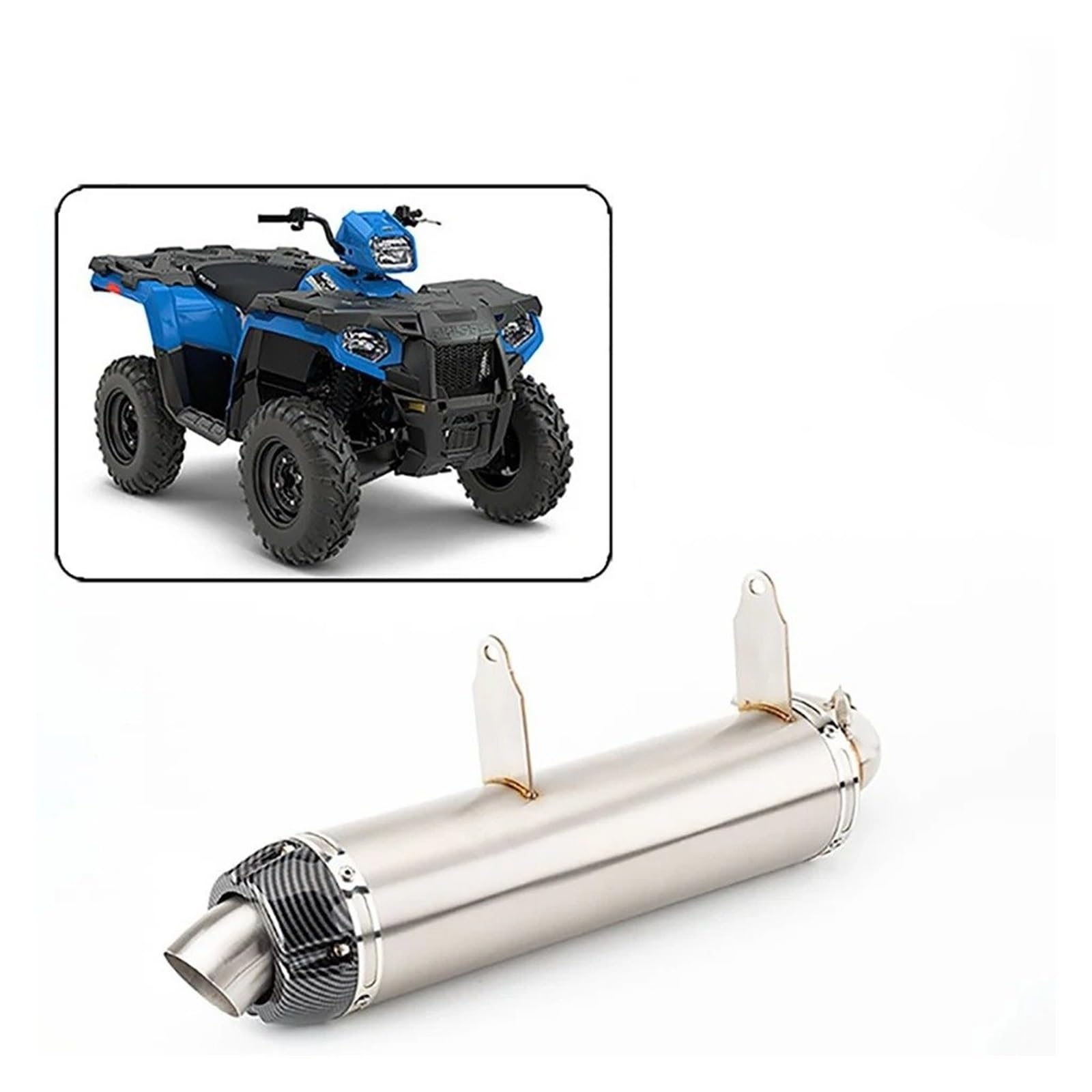 Per Polaris Sportsman XP/HL 550/850/1000 Sistema Di Scarico Con DB Killer Per Moto ATV Slip-On Silenziatore scarico moto